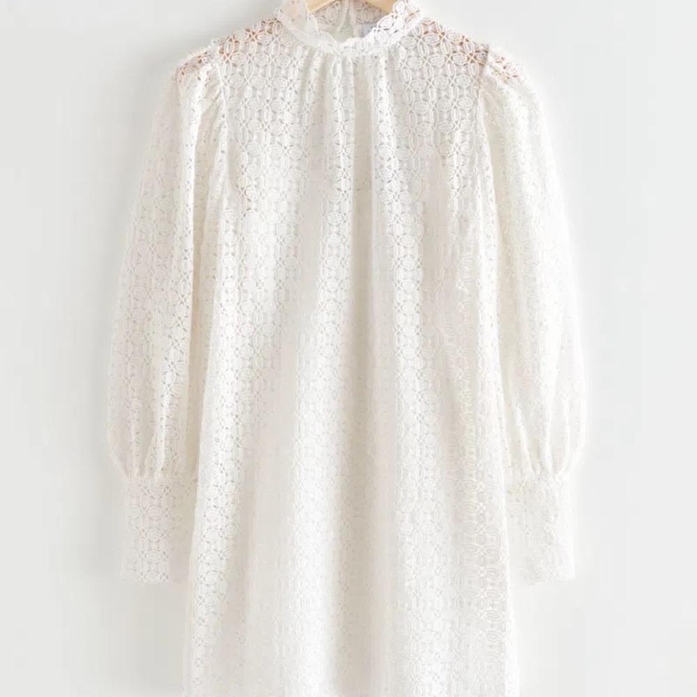& Other Stories Elegant White Lace Dress